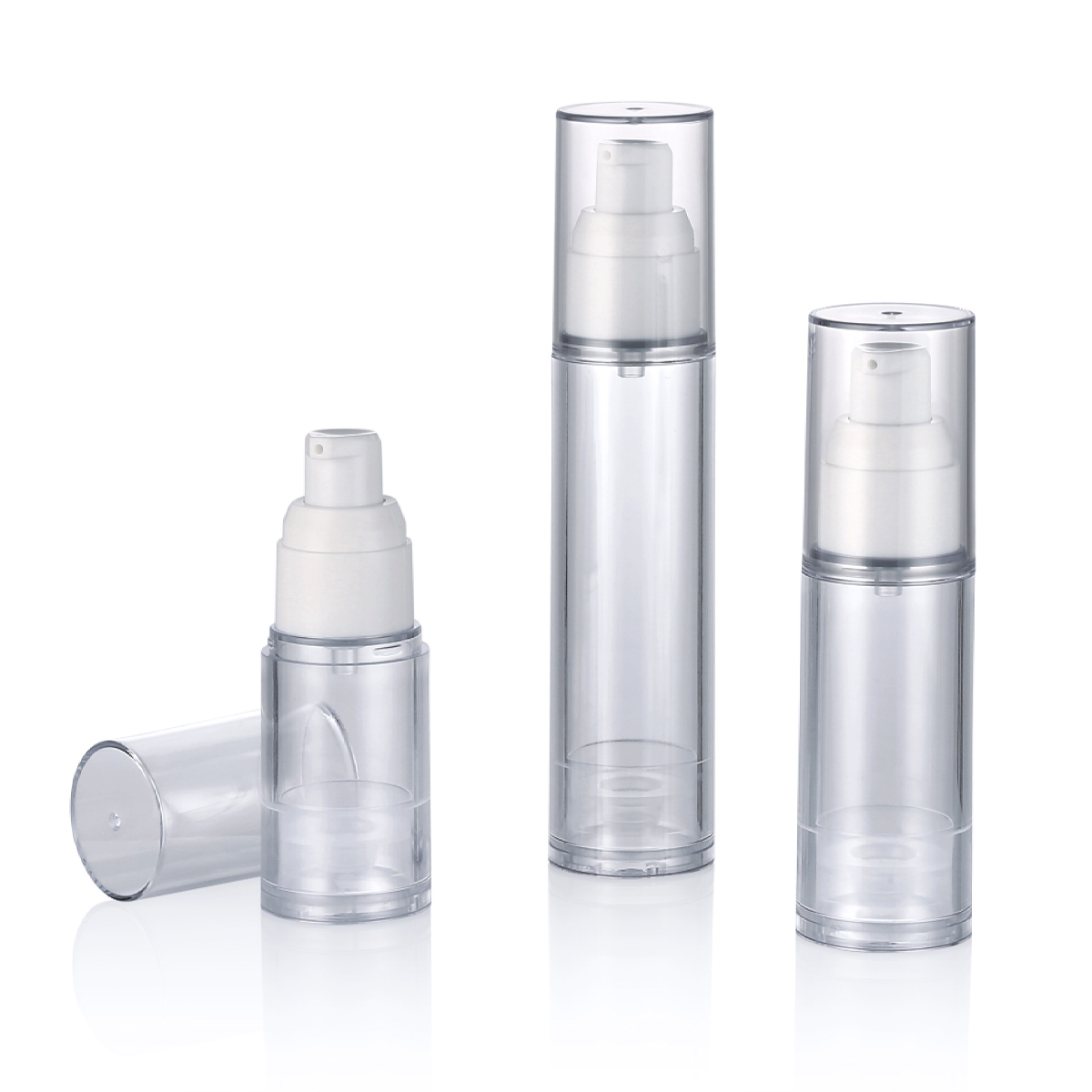 15 ml 30 ml 50 ml fľaše bez vzduchu na mieru opakovane použiteľné vákuové sprejové fľaša s krémovou fľašou s jemným sprejom L01-1