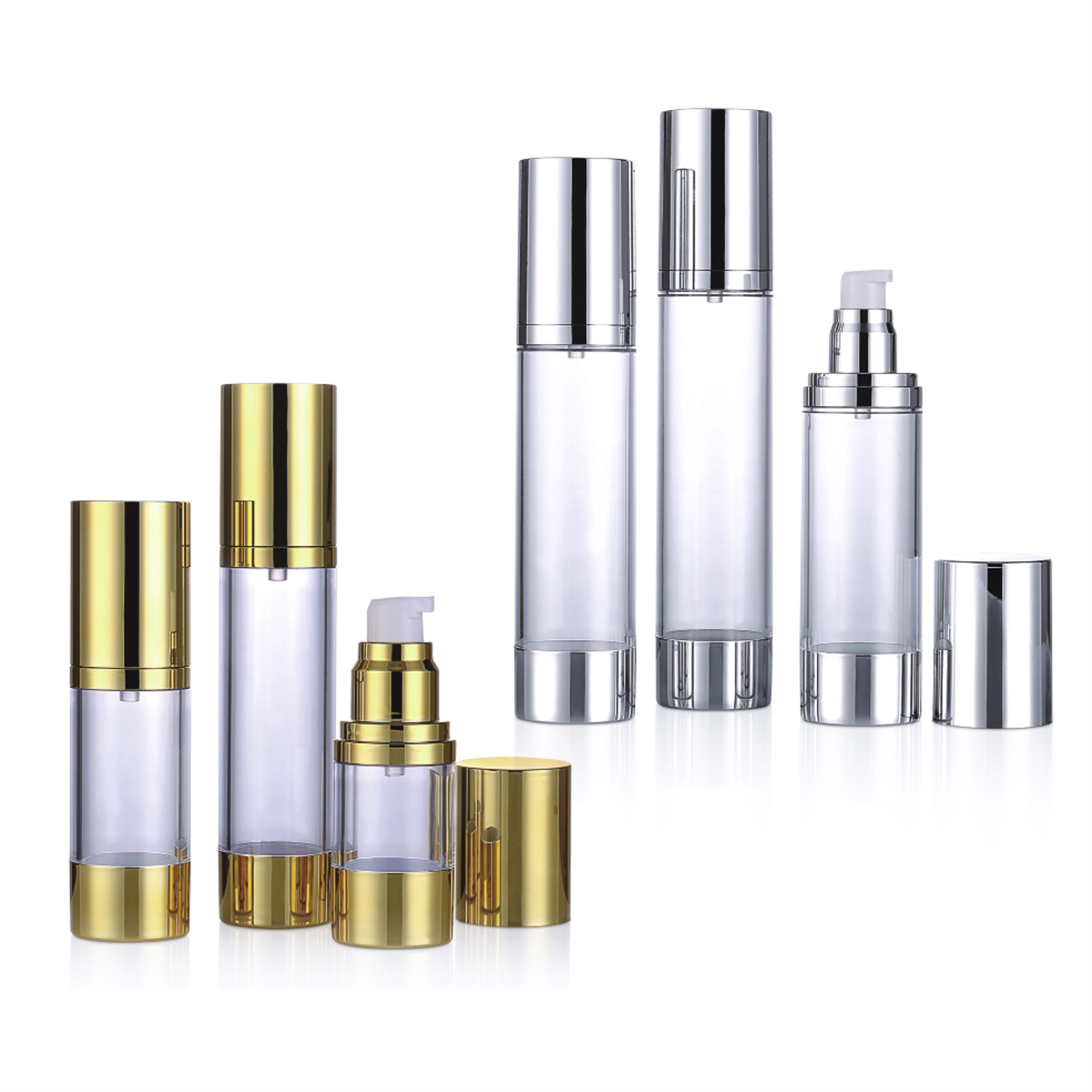 15 ml 30 ml 50 ml 80 ml 100 ml 120 ml strieborného vlastného štítku Lotion Esencial Oil Pump Mist hmla Spray Packaging Kozmetická vzduchová fľaša L04