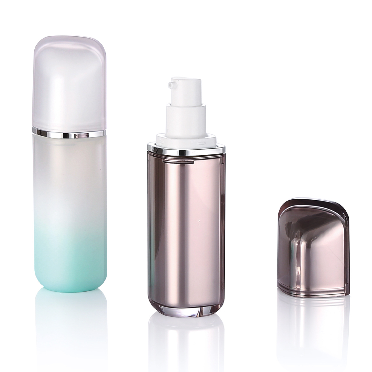 30 ml kozmetické poháre plastové fľaše na starostlivosť o pleť Toner fľaše gradient fľaše s čerpadlom L14